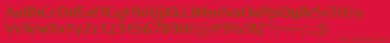 NormaBold Font – Brown Fonts on Red Background
