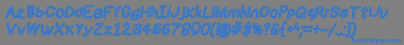 Numbbunnybdoutita Font – Blue Fonts on Gray Background