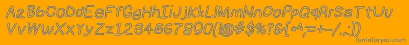 Numbbunnybdoutita Font – Gray Fonts on Orange Background