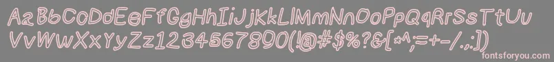 Police Numbbunnybdoutita – polices roses sur fond gris