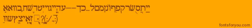 ShalomOldStyleRegular-Schriftart – Braune Schriften auf orangefarbenem Hintergrund
