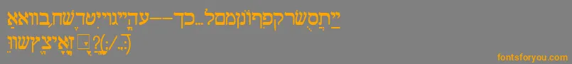 ShalomOldStyleRegular Font – Orange Fonts on Gray Background