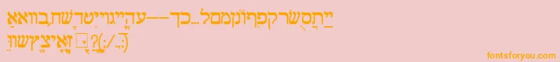 ShalomOldStyleRegular Font – Orange Fonts on Pink Background