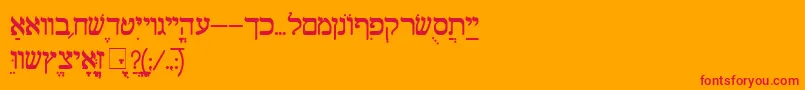 ShalomOldStyleRegular Font – Red Fonts on Orange Background
