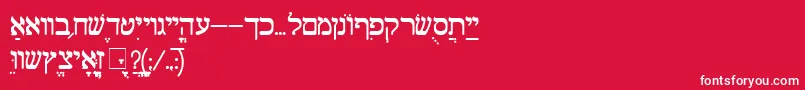 ShalomOldStyleRegular Font – White Fonts on Red Background