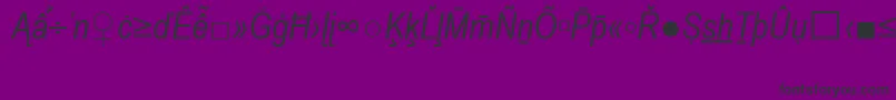 fuente ArialNarrowSpecialG2Italic – Fuentes Negras Sobre Fondo Morado