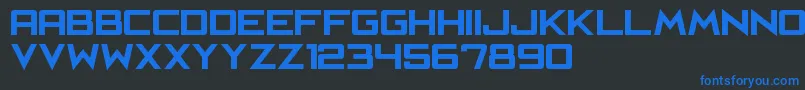 Шрифт CafeNeroM54 – синие шрифты на чёрном фоне