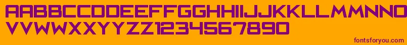 CafeNeroM54 Font – Purple Fonts on Orange Background
