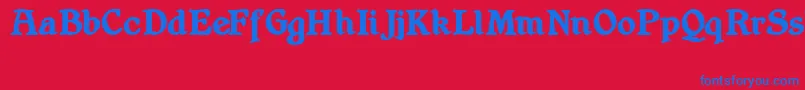 ShrewsburyBold Font – Blue Fonts on Red Background