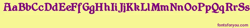 ShrewsburyBold Font – Purple Fonts on Yellow Background