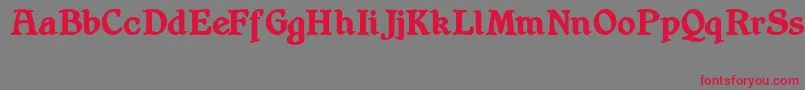 ShrewsburyBold-Schriftart – Rote Schriften auf grauem Hintergrund