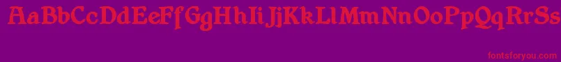 ShrewsburyBold Font – Red Fonts on Purple Background