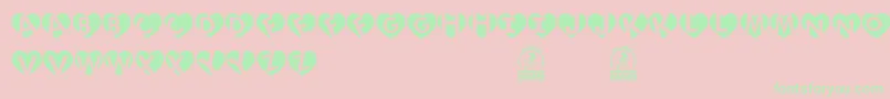 LoveInitials Font – Green Fonts on Pink Background