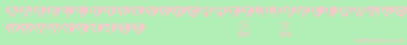 LoveInitials Font – Pink Fonts on Green Background