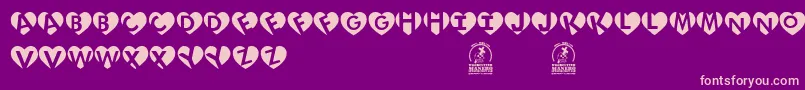 LoveInitials Font – Pink Fonts on Purple Background