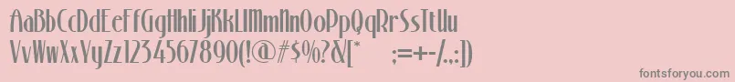 フォントStony – ピンクの背景に灰色の文字