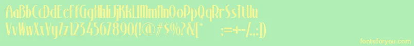 Stony Font – Yellow Fonts on Green Background