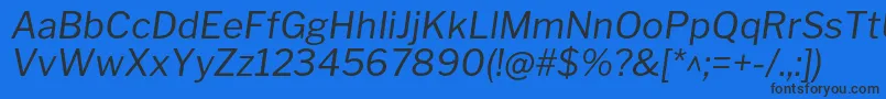 LibrefranklinItalic Font – Black Fonts on Blue Background