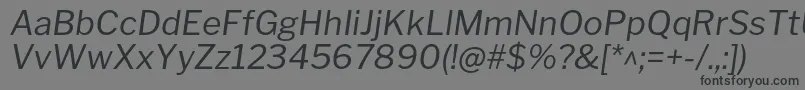 Шрифт LibrefranklinItalic – чёрные шрифты на сером фоне