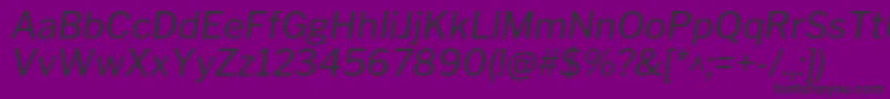 LibrefranklinItalic Font – Black Fonts on Purple Background