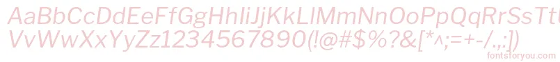 LibrefranklinItalic Font – Pink Fonts on White Background