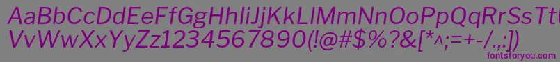 LibrefranklinItalic-fontti – violetit fontit harmaalla taustalla