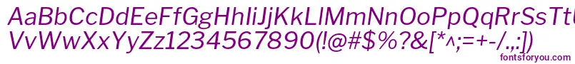 Czcionka LibrefranklinItalic – fioletowe czcionki