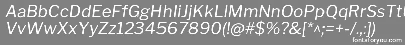 LibrefranklinItalic Font – White Fonts on Gray Background