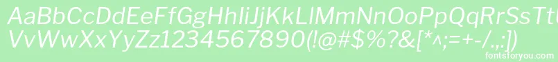 LibrefranklinItalic Font – White Fonts on Green Background