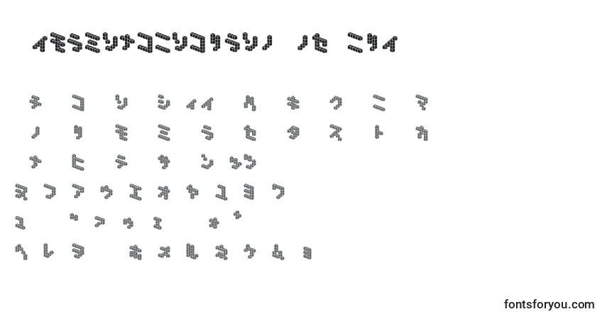 A fonte DemoncubicblockNkpTile – alfabeto, números, caracteres especiais