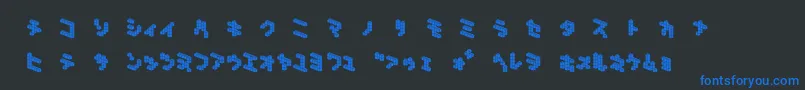 DemoncubicblockNkpTile Font – Blue Fonts on Black Background