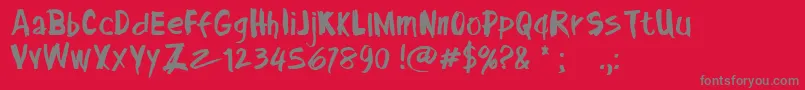 MidnightRegular Font – Gray Fonts on Red Background
