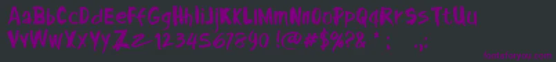 Czcionka MidnightRegular – fioletowe czcionki na czarnym tle