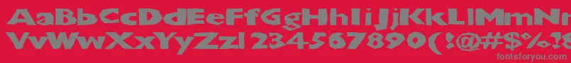 Chunkoblockoxtradark Font – Gray Fonts on Red Background