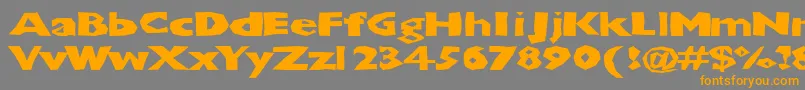 Chunkoblockoxtradark Font – Orange Fonts on Gray Background