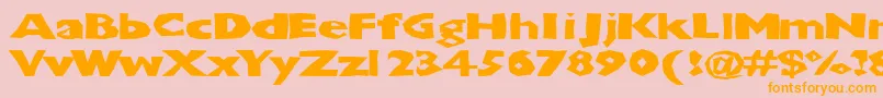 Chunkoblockoxtradark Font – Orange Fonts on Pink Background