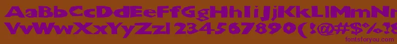 Chunkoblockoxtradark Font – Purple Fonts on Brown Background