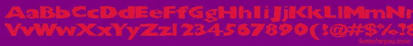 Chunkoblockoxtradark Font – Red Fonts on Purple Background