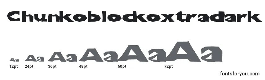 Размеры шрифта Chunkoblockoxtradark