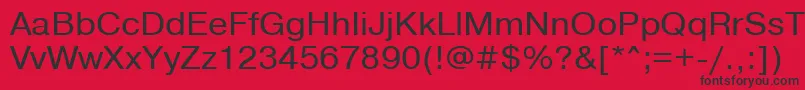 フォントPragmaticactt105n – 赤い背景に黒い文字