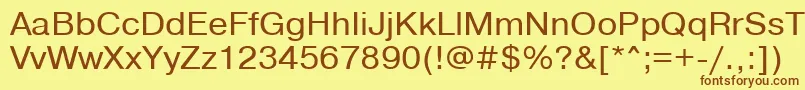 fuente Pragmaticactt105n – Fuentes Marrones Sobre Fondo Amarillo