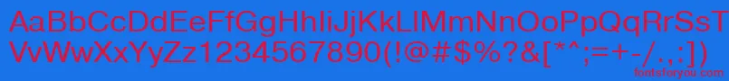Pragmaticactt105n Font – Red Fonts on Blue Background