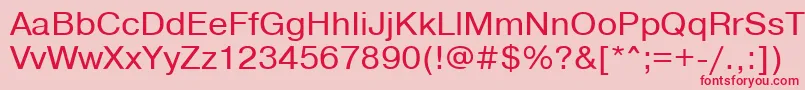 フォントPragmaticactt105n – ピンクの背景に赤い文字
