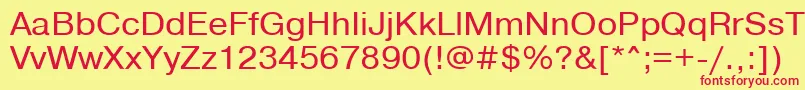 Pragmaticactt105n Font – Red Fonts on Yellow Background