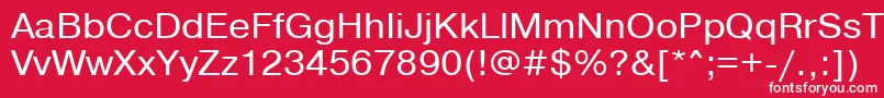 Шрифт Pragmaticactt105n – белые шрифты на красном фоне