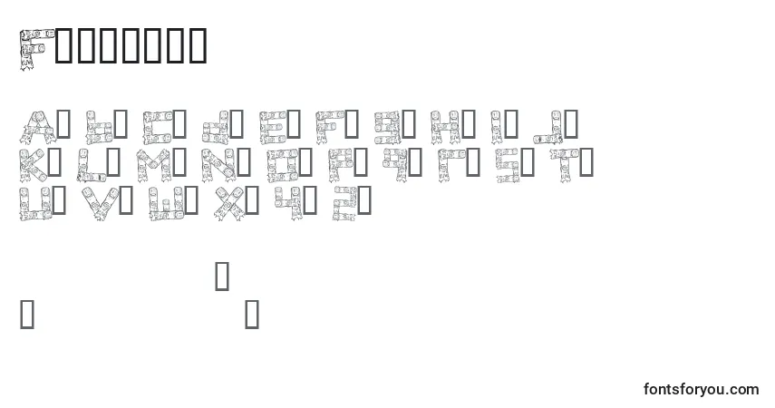 Fuente Fingered - alfabeto, números, caracteres especiales