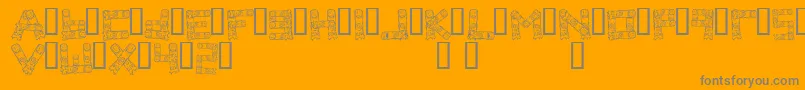 Fingered Font – Gray Fonts on Orange Background
