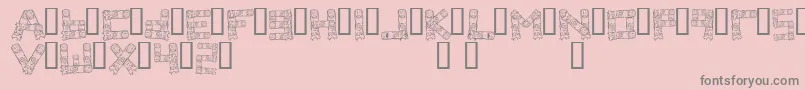 Fingered Font – Gray Fonts on Pink Background