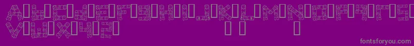 Fonte Fingered – fontes cinzas em um fundo violeta