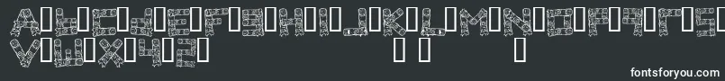 Fingered Font – White Fonts on Black Background